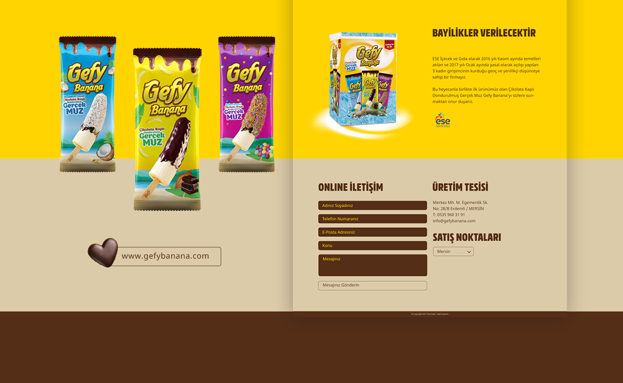 Gefy Banana Web Tasarımı